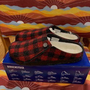 Birkensock Zermatt Rivet Plaid Red